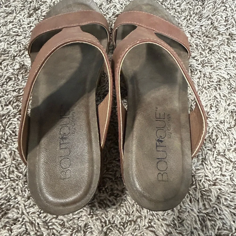 Women’s Corkys Funkytime Wedge Size 10 Brown. Boho Casual Cottage Core